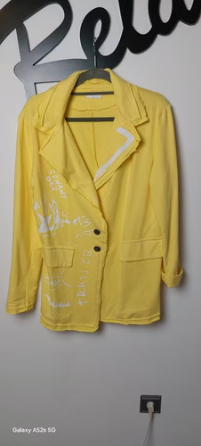 Neuer gelber damen blazer mit - gelber,